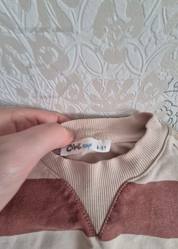 Erkek Çocuk Kırmızı Baskılı Sweatshirt - Görsel 4