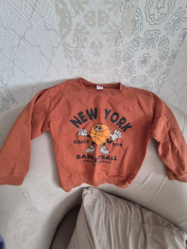 Erkek Çocuk Kırmızı Baskılı Sweatshirt - Görsel 3