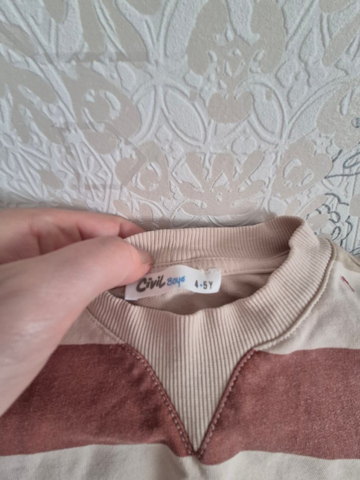 Erkek Çocuk Kırmızı Baskılı Sweatshirt - Görsel 4