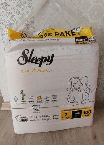 Sleepy Bebek bezi 120 adet 7 numara sleepy 20-30 kg XXL beden 