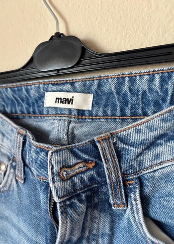 26 Beden Mavi Bağcıklı Kadın Denim Pantolon
