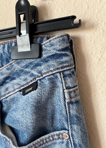 26 Beden mavi Renk Mavi Bağcıklı Kadın Denim Pantolon