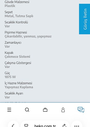 Beko FitFry® XL Az Yağlı Fritöz FRL 5464 - Görsel 4