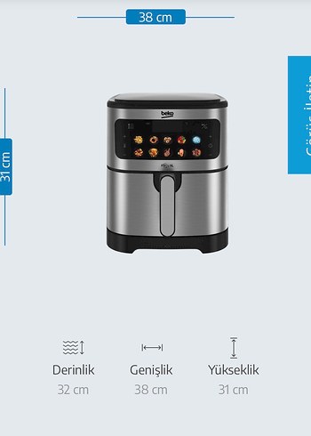 Beko FitFry® XL Az Yağlı Fritöz FRL 5464 - Görsel 3