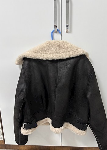 Siyah Deri Kürklü Midi Kadın Ceket - Görsel 5