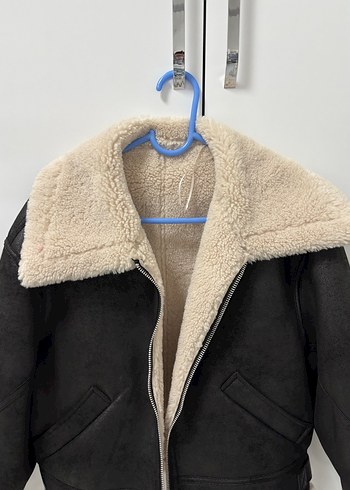 Siyah Deri Kürklü Midi Kadın Ceket - Görsel 4