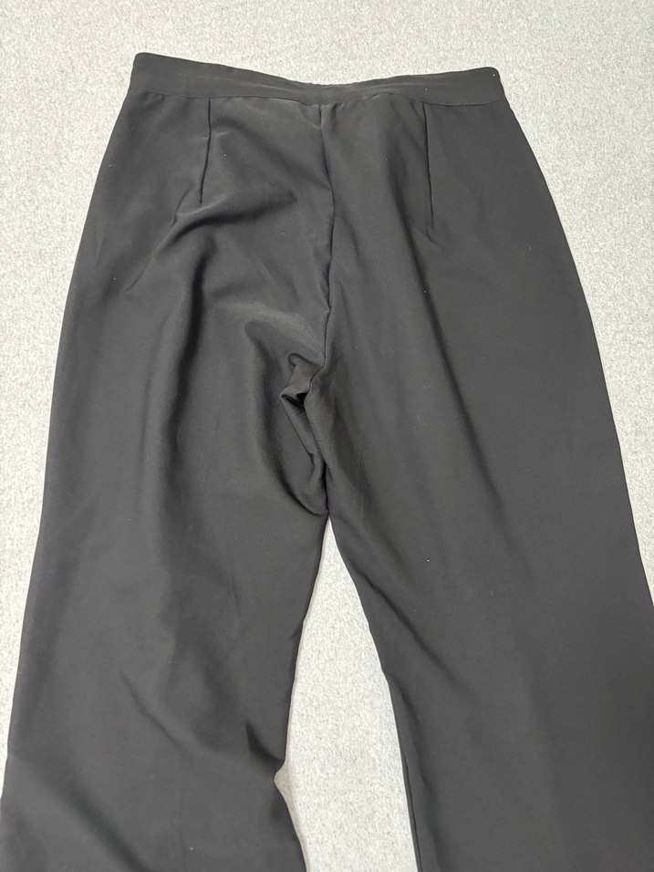 Siyah Kadın Yırtmaçlı Dar Kesim Pantolon - Görsel 4