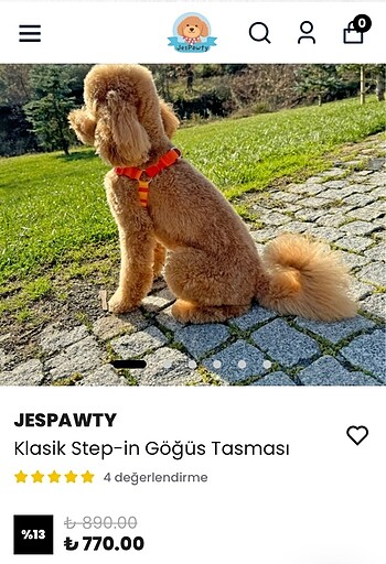 Köpek step in göğüs tasması