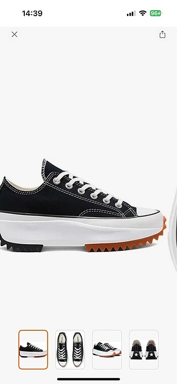 40 Beden siyah Renk Converse Run Star Hike - Siyah/40