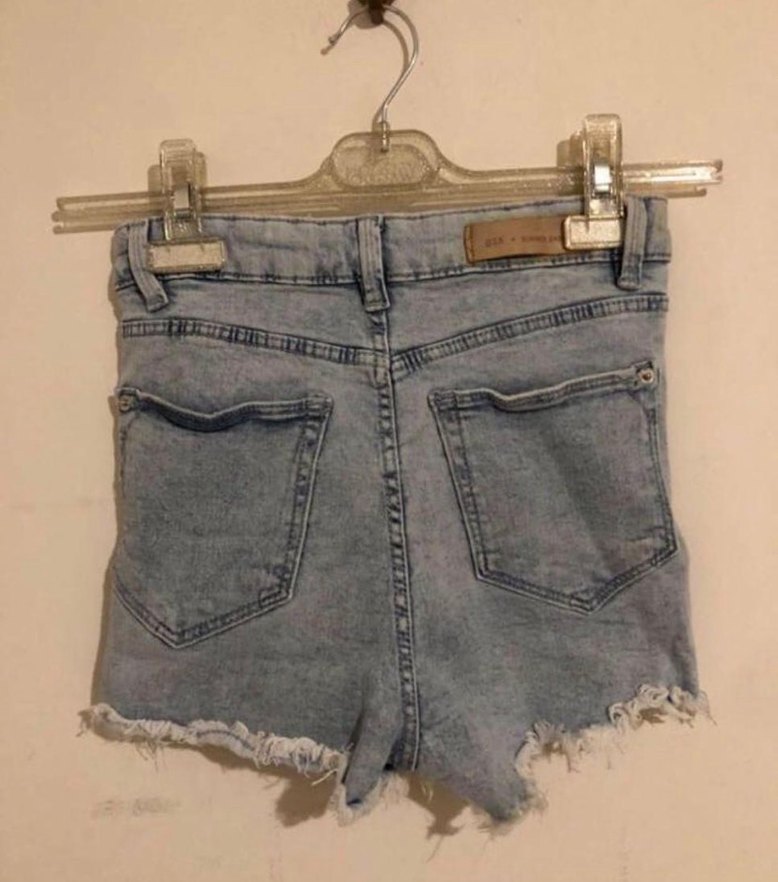 Bershka Mavi Mini Denim Şort - Görsel 2