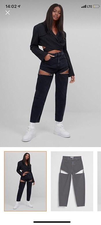 Bershka taş detaylı pantolon