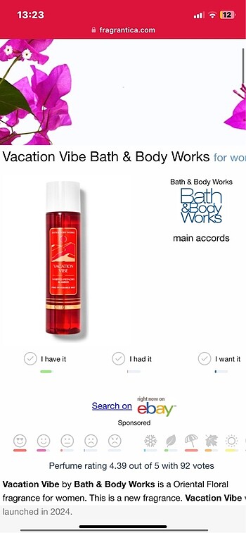 bath & body works vacation vibe