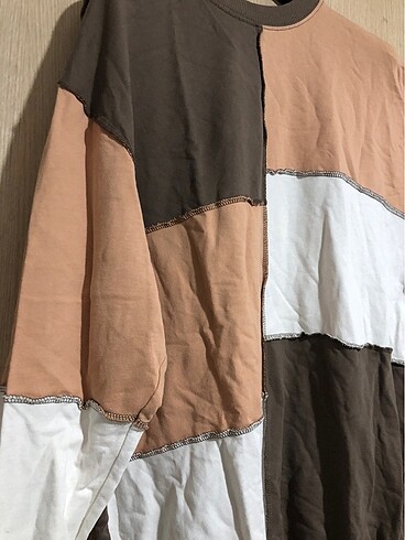 Addax Renk bloklu sweatshirt
