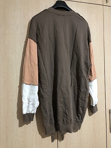 s Beden kahverengi Renk Renk bloklu sweatshirt