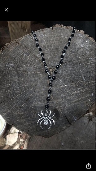 spider gotik rosary kolye