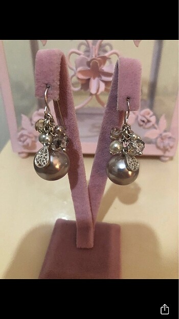 Sterling silver inci gümüş küpe