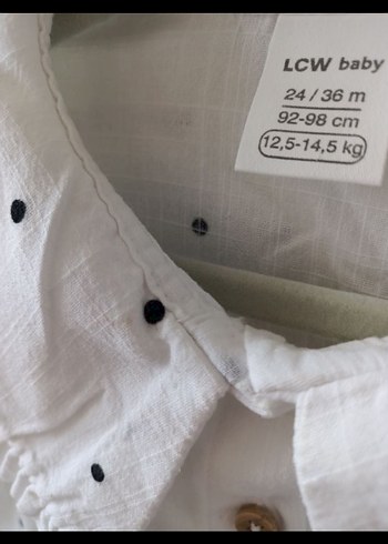 Kız Çocuk Beyaz Puantiyeli Kısa Kollu Gömlek - Görsel 4