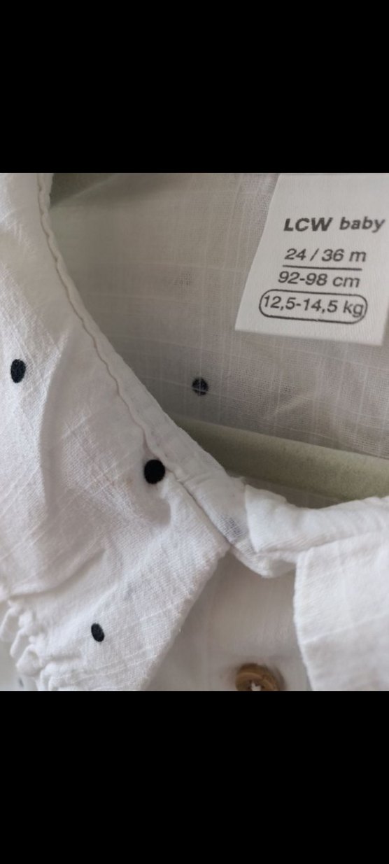 Kız Çocuk Beyaz Puantiyeli Kısa Kollu Gömlek - Görsel 4