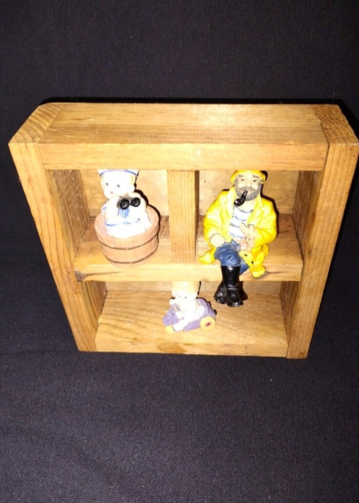 Ahşap dekoratif mini raf - Görsel 2