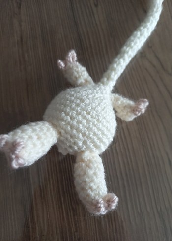 Beyaz Örgü Peluş Oyuncak - Görsel 4