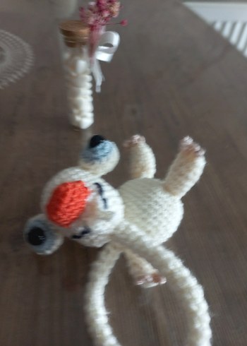 Beyaz Örgü Peluş Oyuncak - Görsel 2