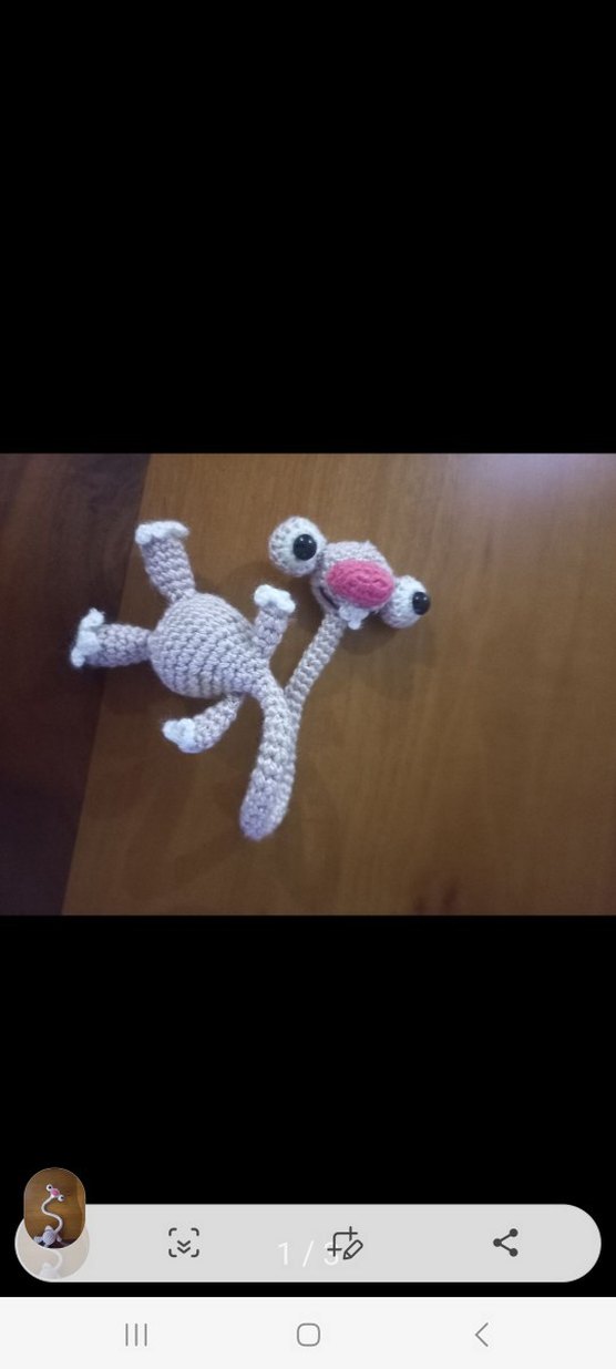 Gri Örgü Peluş Oyuncak,uzun boyunlu sid - Görsel 2