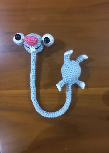 mavi Renkli Örgü Peluş Oyuncak,üzü boyunlu sid - Görsel 4