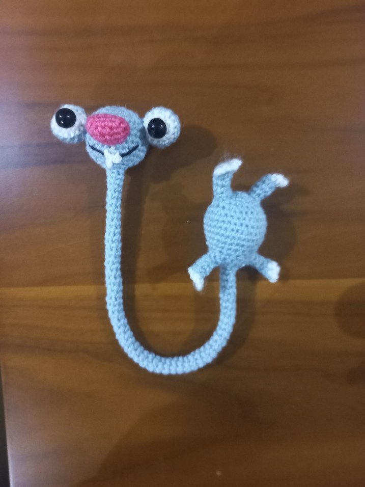 mavi Renkli Örgü Peluş Oyuncak,üzü boyunlu sid - Görsel 4