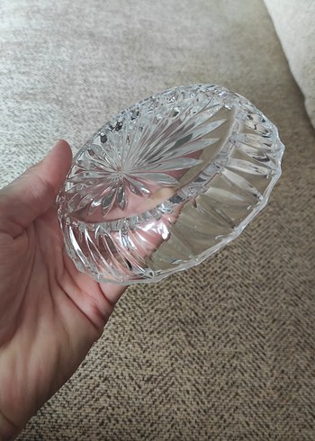 Vintage Beyaz Cam Tabak - Görsel 2