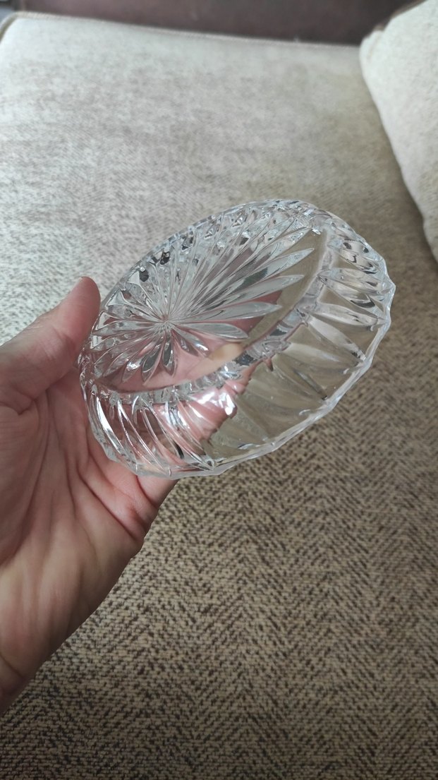 Vintage Beyaz Cam Tabak - Görsel 2