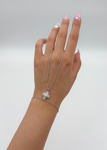 Çelik şahmeran.Zincir Detaylı Altın Renk Kadın El Zinciri - Görsel 3