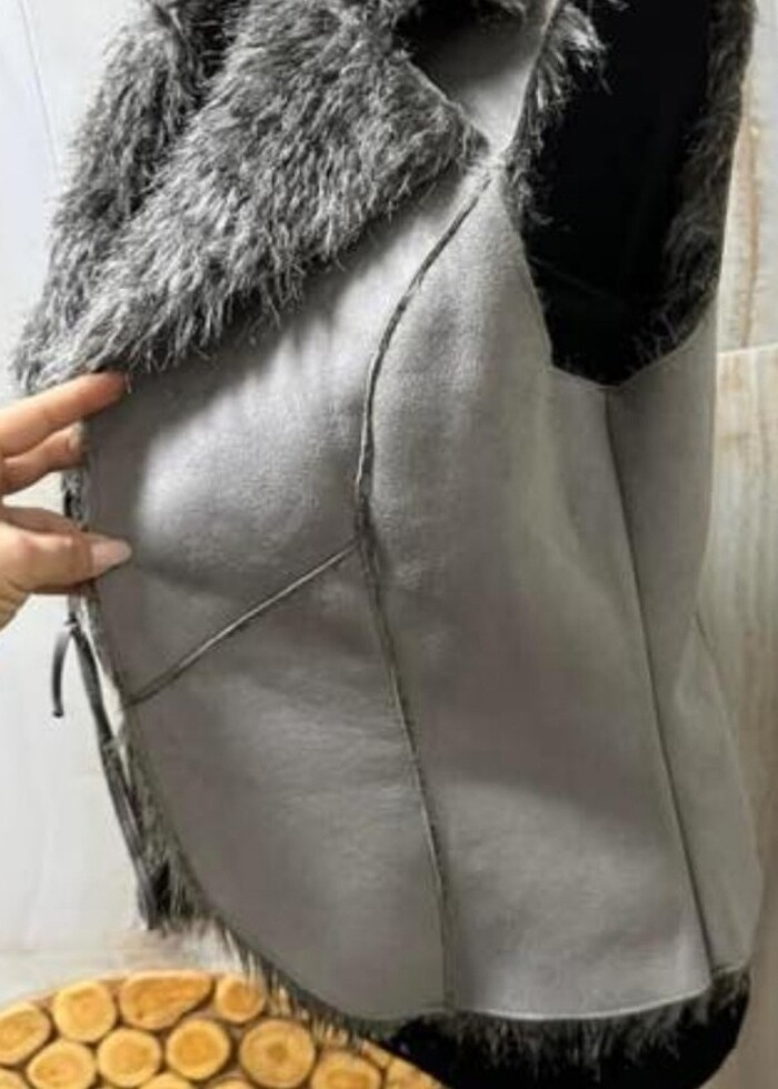 Peluşlu yelek - Görsel 2