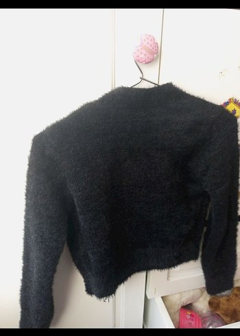 Siyah Kız Çocuk Triko Hırka - Görsel 2