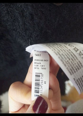 Siyah Kız Çocuk Triko Hırka - Görsel 3