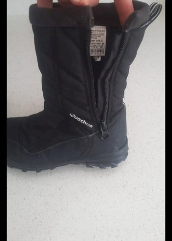 dechatlon temiz Siyah Erkek Çocuk Biker Botları Velcro