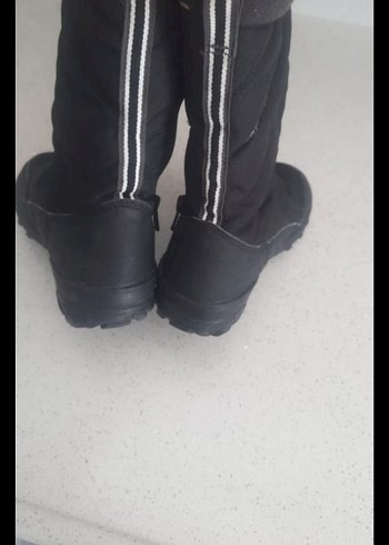 Decathlon dechatlon temiz Siyah Erkek Çocuk Biker Botları Velcro