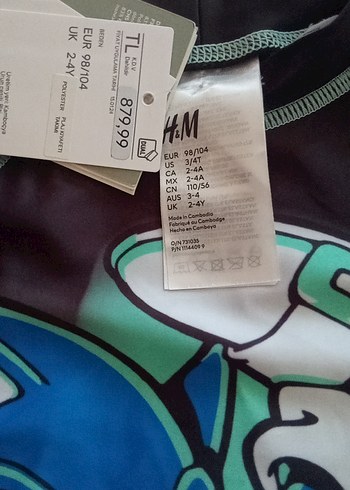 Uzun Kollu Mavi Baskılı Erkek çocuk deniz t-shirt - Görsel 3