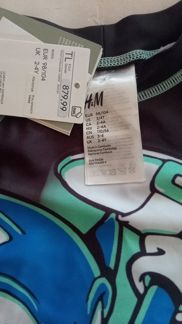 Uzun Kollu Mavi Baskılı Erkek çocuk deniz t-shirt - Görsel 3