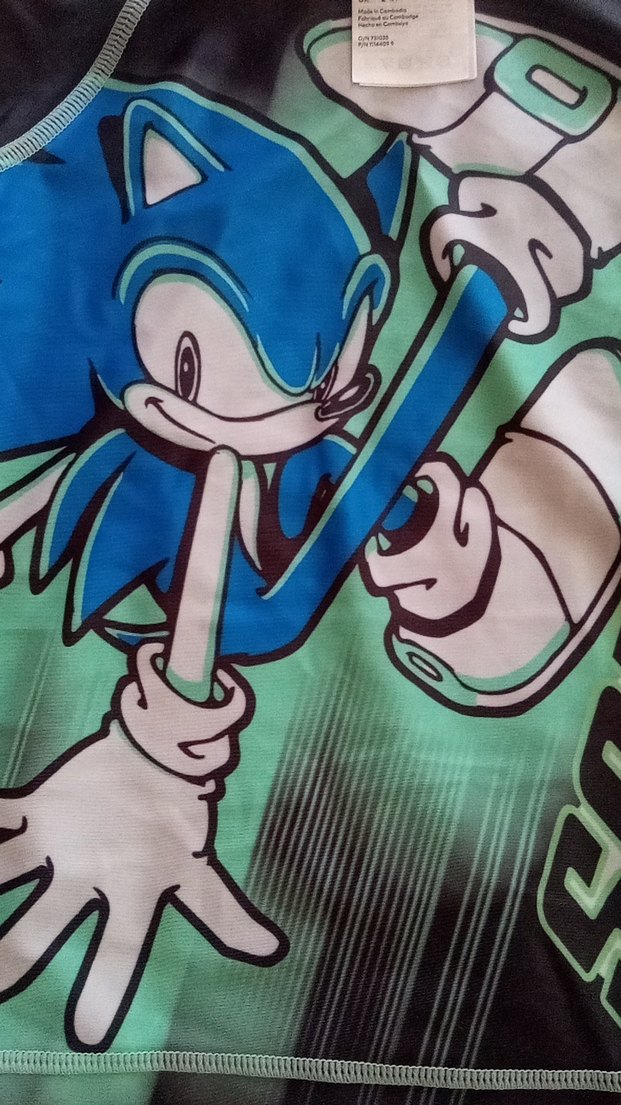 Erkek Çocuk Mavi Sonic Baskılı Uzun Kollu Tişört - Görsel 3