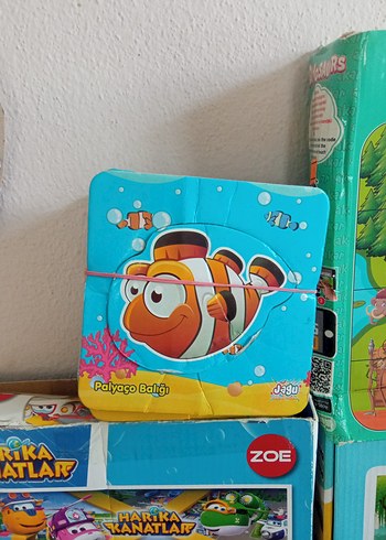 Renkli Dinozor ve Orman Temalı 4 Çocuk Puzzle - Görsel 5