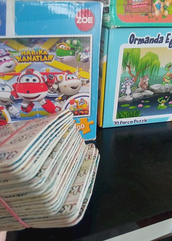Renkli Dinozor ve Orman Temalı 4 Çocuk Puzzle - Görsel 7