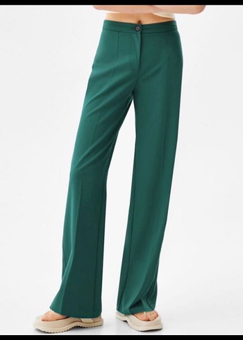 Bershka Kumaş Wide Leg Pantolon