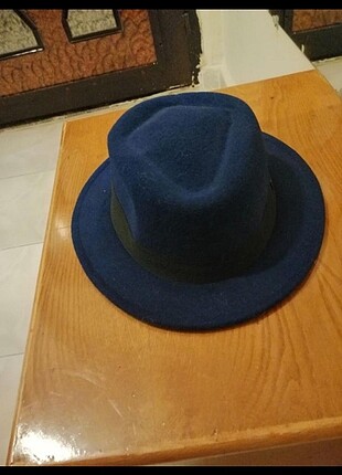  Beden Saks mavisi kışlık şapka pamuklu