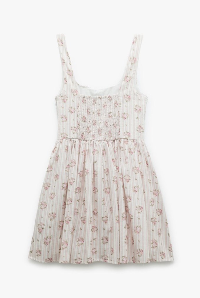 Pembe Çiçekli Elbise - Görsel 3