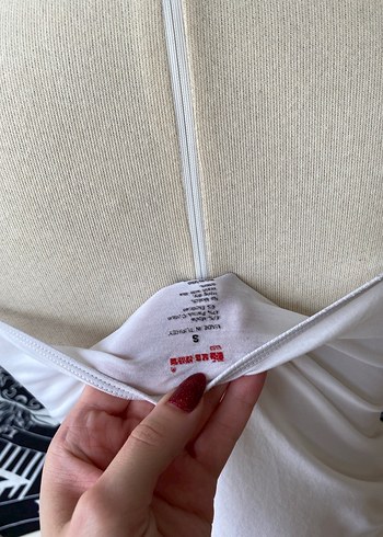 s Beden Beyaz İnce Askılı Kadın Atlet