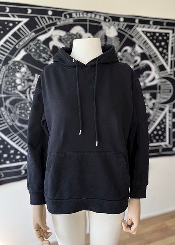 Trendyol & Milla Kadın Siyah Kapüşonlu Rahat Sweatshirt