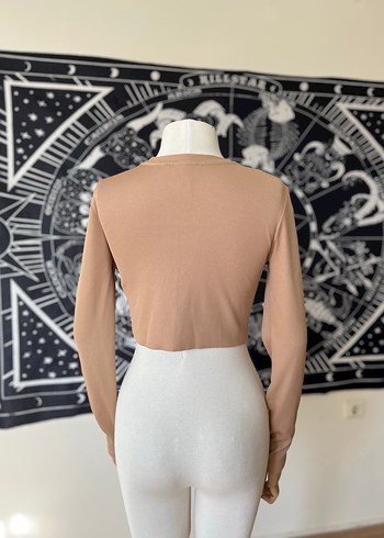 m Beden camel Renk Bershka Crop Top