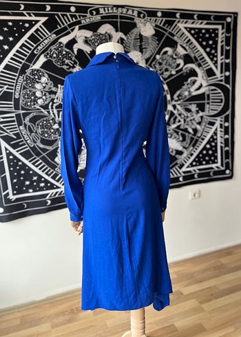 Saks Mavisi Elbise - Görsel 6