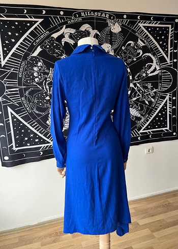 Saks Mavisi Elbise - Görsel 5