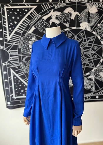 Saks Mavisi Elbise - Görsel 2